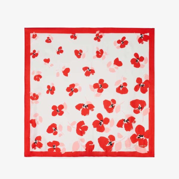 Painterly Bouquet Silk Bandana Goji Berry