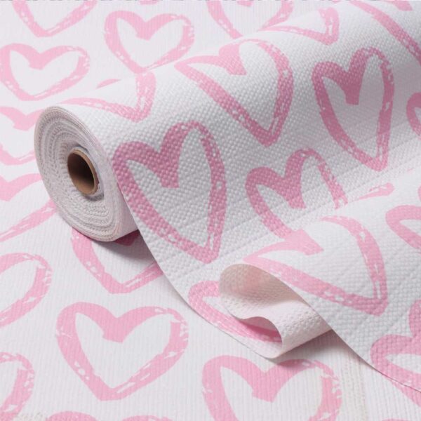 Pink Heart Drawer Liner for Cabinets, Shelf Liner Non-Adhesive