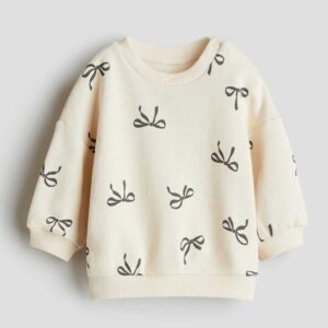 Printed Sweatshirt Cream/bows