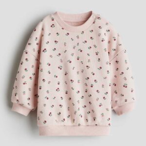Printed Sweatshirt Light pink/floral