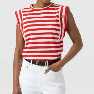 Saint + Sofia Rowan Tee Red