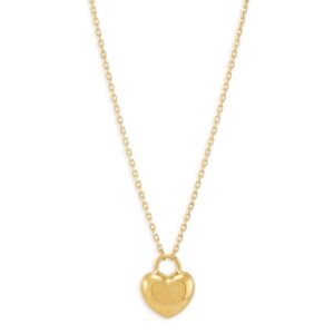 Saks Fifth Avenue 14K Yellow Gold Heart Pendant Chain Necklace