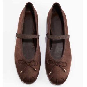 Satin Mary Janes Dark brown