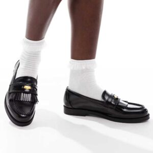 schuh Laurent coin loafers in black
