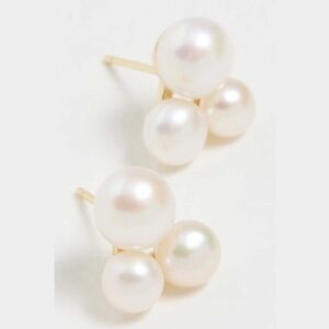 SHASHI Triple Pearl Drop Earrings