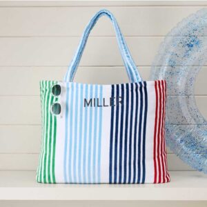 Striped Family Beach Convertible Tote/Towel
