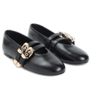 Stuart Weitzman Buckle Detaled Round Toe Loafers