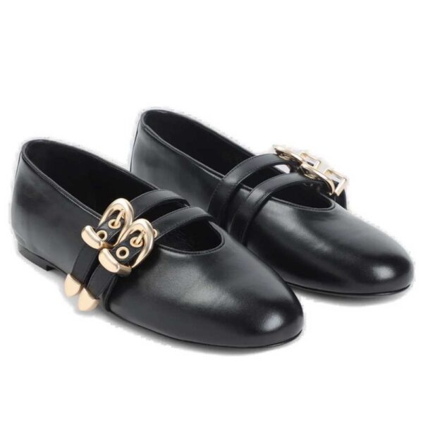 Stuart Weitzman Buckle Detaled Round Toe Loafers