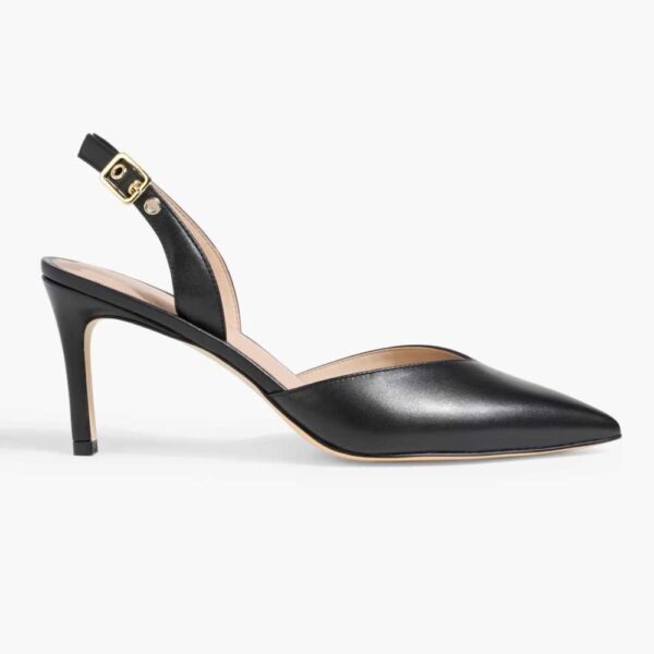 STUART WEITZMAN Ryder 75 leather slingback pumps
