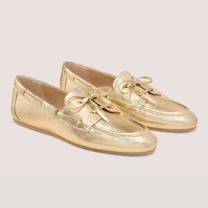 TINSLEY MOCCASIN Liquid Metallic Leather/Golden