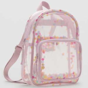 Transparent confetti backpack Pale Pink
