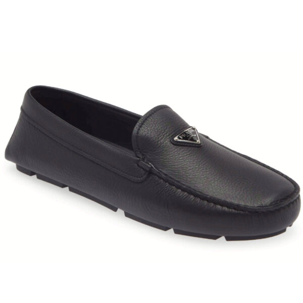 Prada Triangle logo driving loafer men