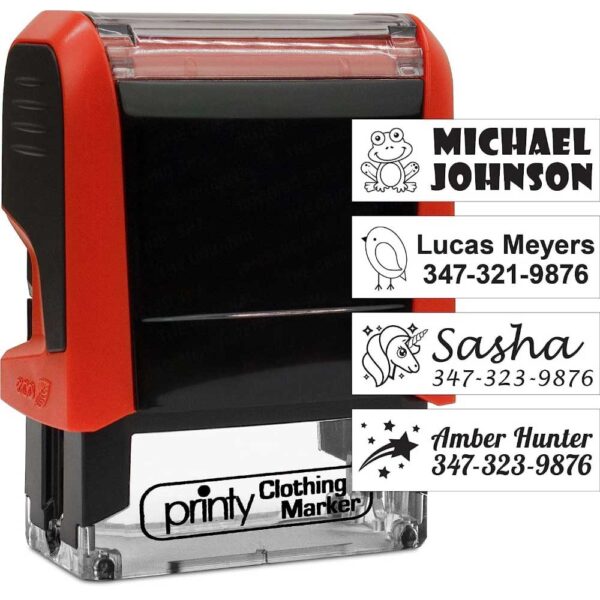Trodat Clothing Stamp, Personalized with Your Name