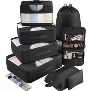 Veken 8 Set Packing Cubes for Travel Essentials