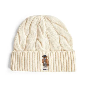 Polo Ralph Lauren Logo Embroidered Cable-Knit Beanie