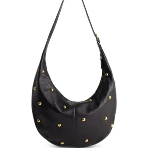 Madewell The Essential Studded Suede Curve Shoulder Bag