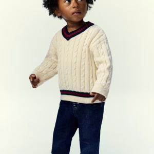 Cable-Knit Cotton Sweater