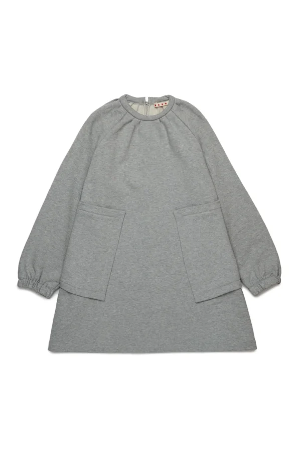 Marni Kids Long-Sleeved Fleece Mini Dress