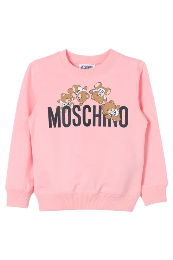 Moschino Kids Teddy Bear-Printed Crewneck Sweatshirt