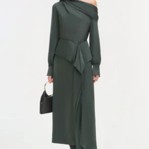 Maria Satin Midi Skirt
