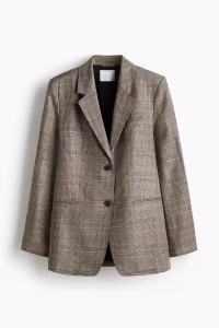 Linen-Blend Blazer