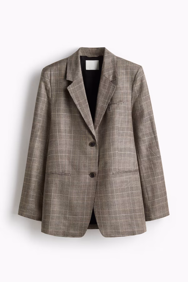 Linen-Blend Blazer