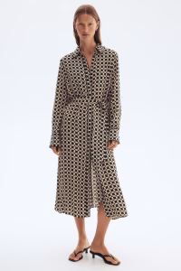 Tie-Belt Shirt Dress