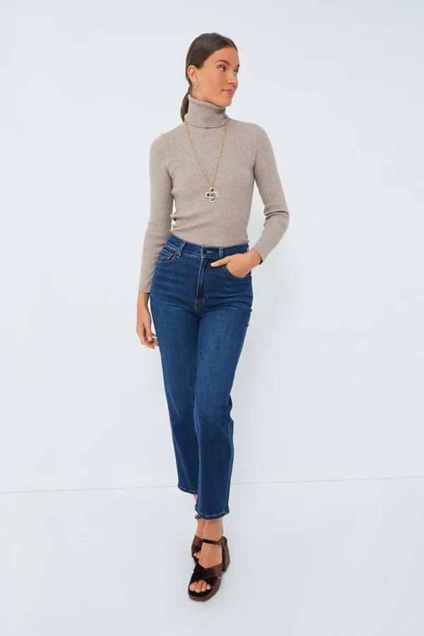 Pomander Place Oat Arlo Ribbed Turtleneck
