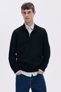 Regular-Fit Half-Zip Sweater