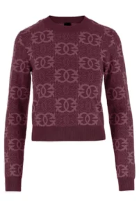 Pinko Geometric-Pattern Knitted Jumper
