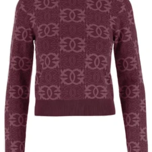 Pinko Geometric-Pattern Knitted Jumper