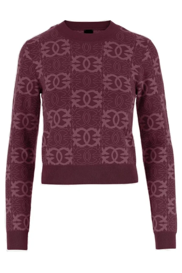 Pinko Geometric-Pattern Knitted Jumper