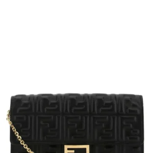 Fendi FF Motif Baguette Continental Chain-Linked Wallet