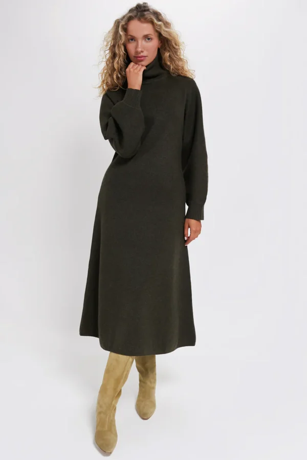 Moss Green Torie Sweater Dress