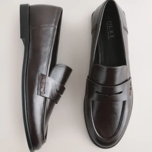 Chocolate Brown Forever Comfort® Round Toe Penny Loafers