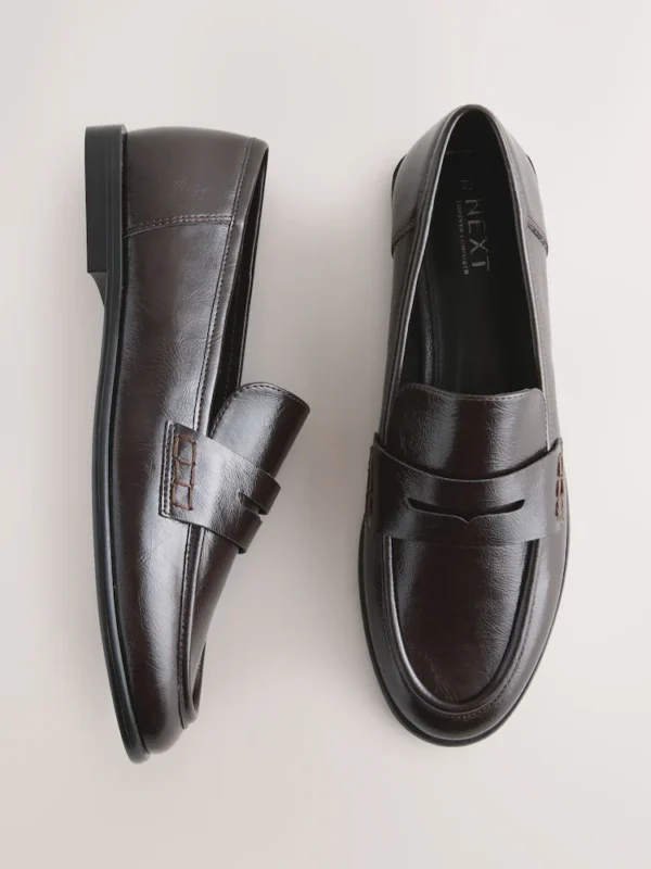 Chocolate Brown Forever Comfort® Round Toe Penny Loafers
