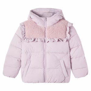 C'era Una Volta Camila hooded padded ruffled jacket