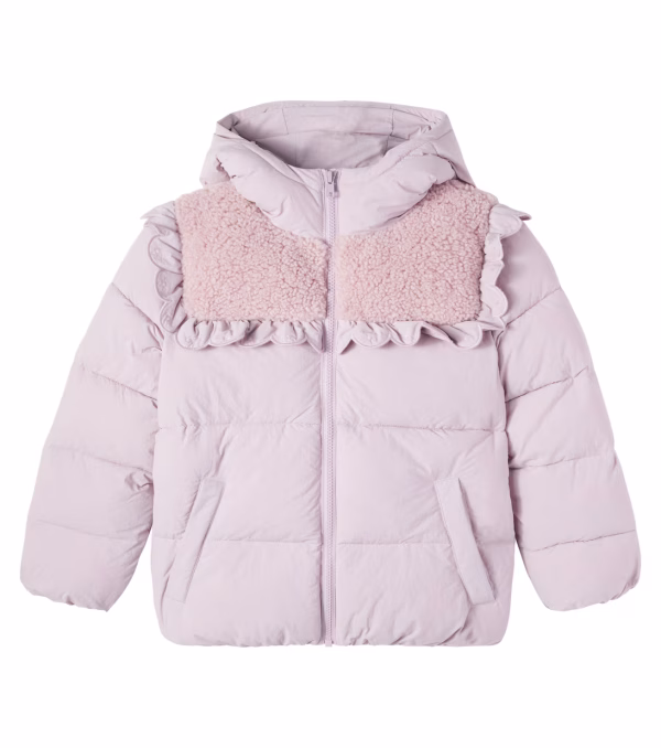 C'era Una Volta Camila hooded padded ruffled jacket
