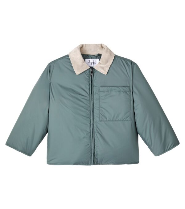 Il Gufo Baby corduroy-trimmed technical jacket