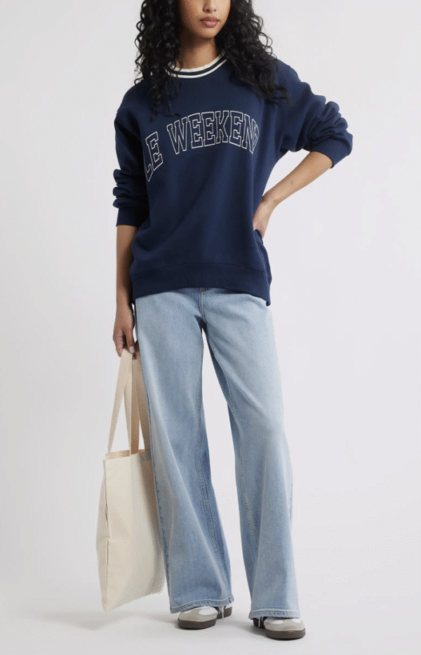Oversize Graphic Crewneck Sweatshirt