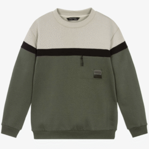 Mayoral Nukutavake Boys Green Colourblock Jersey Sweatshirt
