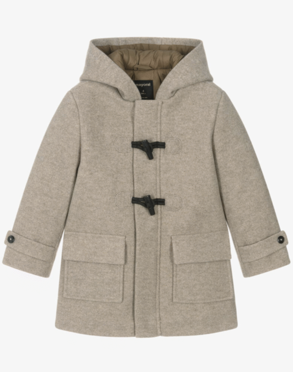 Mayoral Boys Beige Marl Duffle Coat