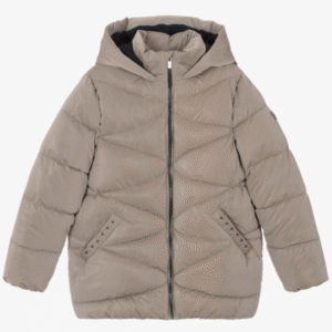 Mayoral Girls Beige Hooded Puffer Coat