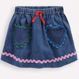 Ric Rac Skirt Mid Vintage Denim