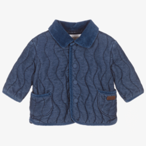 Mayoral Newborn Blue Quilted Denim Baby Jacket