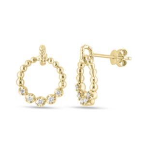 Effy 14K Yellow Gold & 0.25 TCW Diamond Earrings