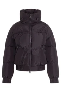 MSGM Kids High-Neck Logo Printed Padded Jacket
