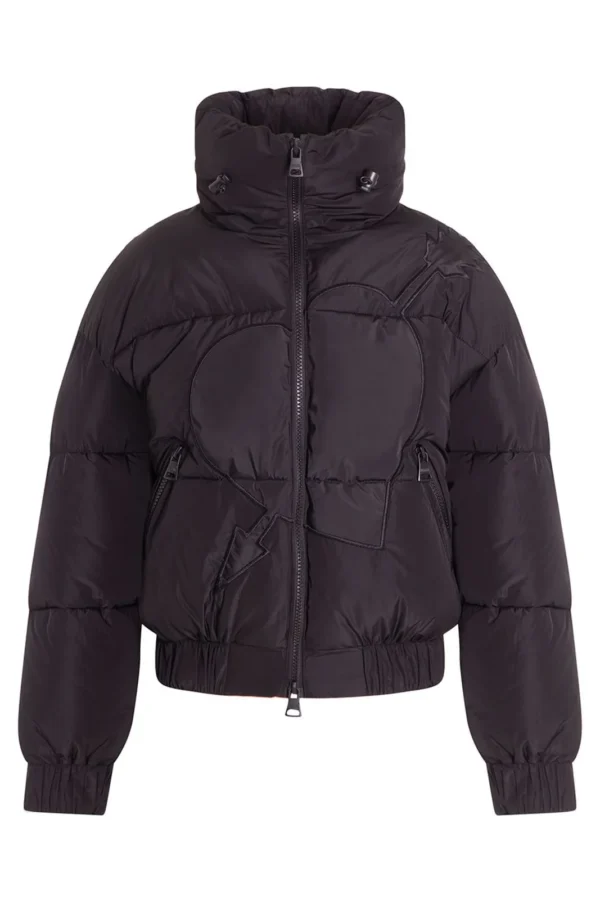 MSGM Kids High-Neck Logo Printed Padded Jacket