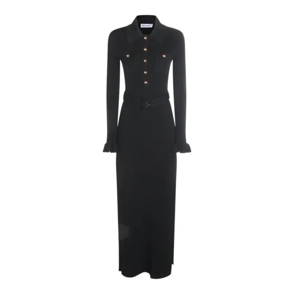 Self-Portrait Ribbed Knit Maxi Dress