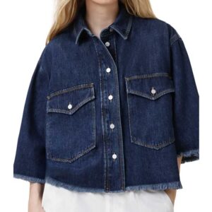 AllSaints Faye Raw Hem Denim Shirt